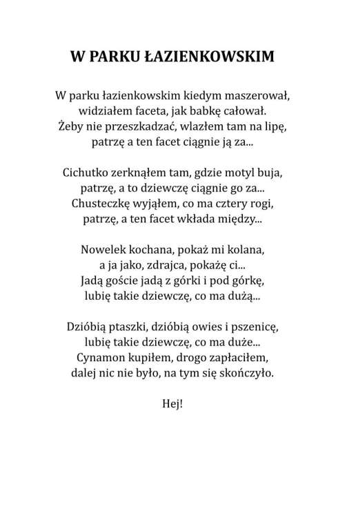 W PARKU ŁAZIENKOWSKIM