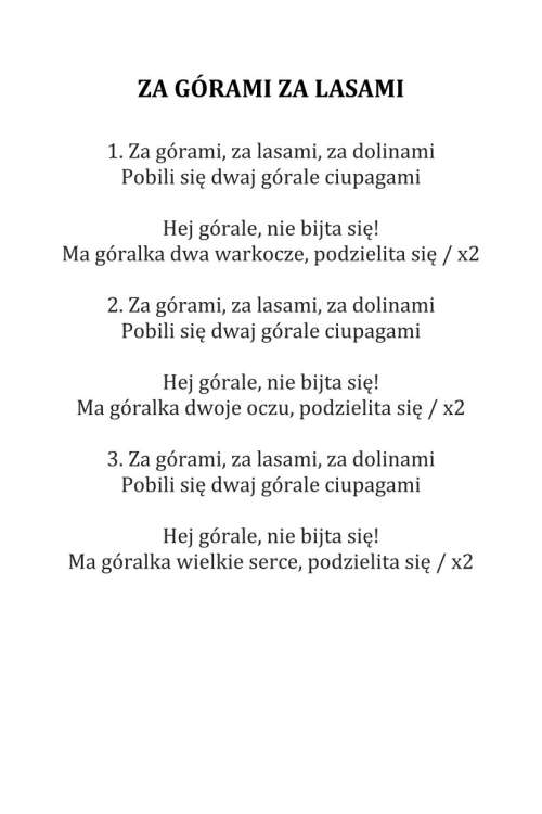 ZA GÓRAMI ZA LASAMI