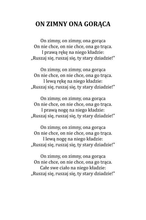 ON ZIMNY ONA GORĄCA