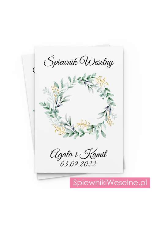 OKŁADKA NA ŚPIEWNIK WESELNY