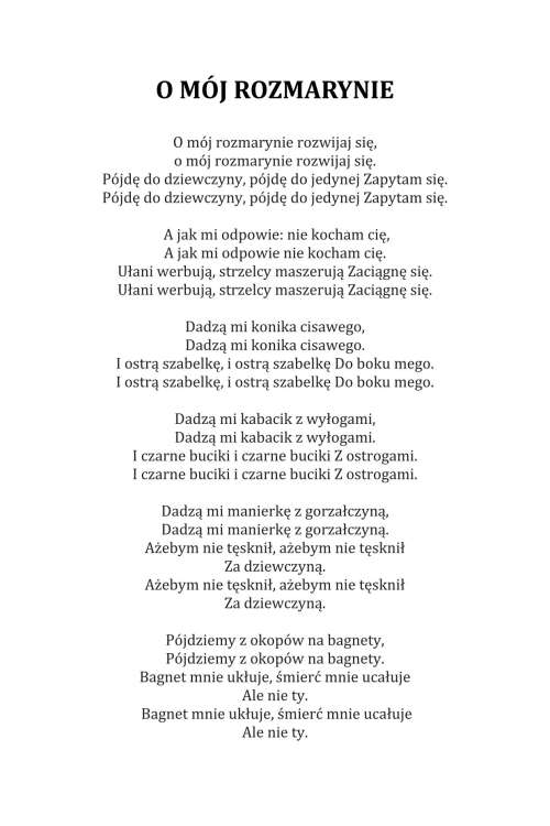 O MÓJ ROZMARYNIE v2